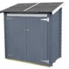 alce ambrogio 155x85 gris abri de jardin en bois toit à une pente 155x85x165 cm