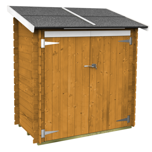 alce ambrogio 155x85 mélèze abri de jardin en bois toit à une pente 155x85x165 cm