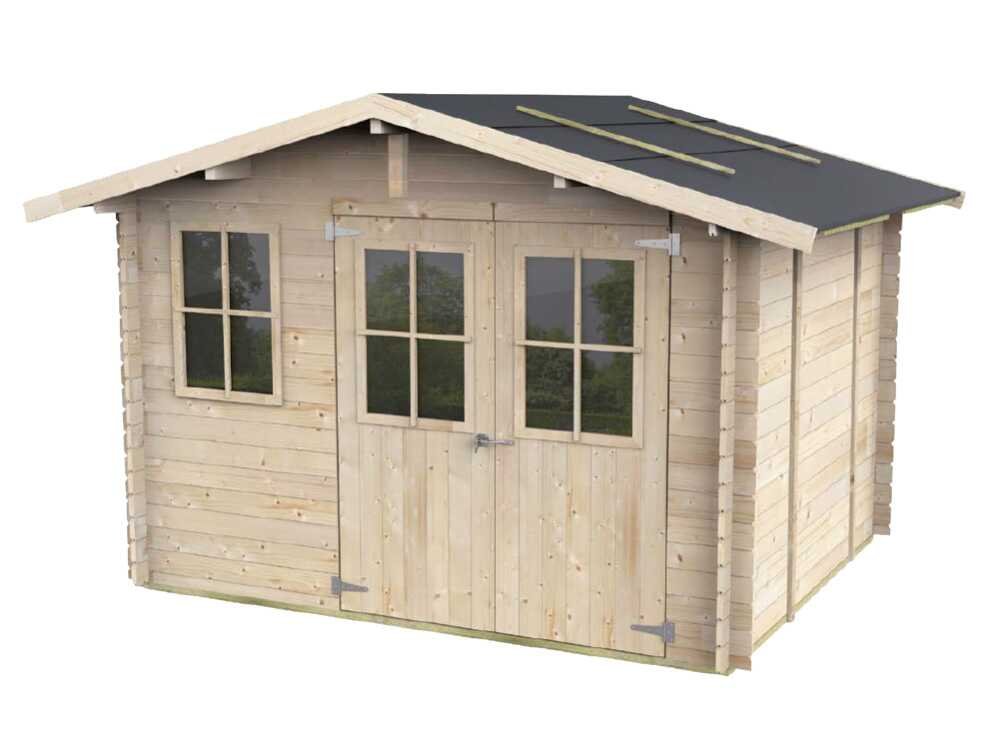 alce cortona express 296x249 abri de jardin en bois avec fenêtres et porte à double battant 296x249x220 cm - Machines territoires alce cortona express 296x249 abri de jardin en bois avec fenêtres et porte à double battant 296x249x220 cm