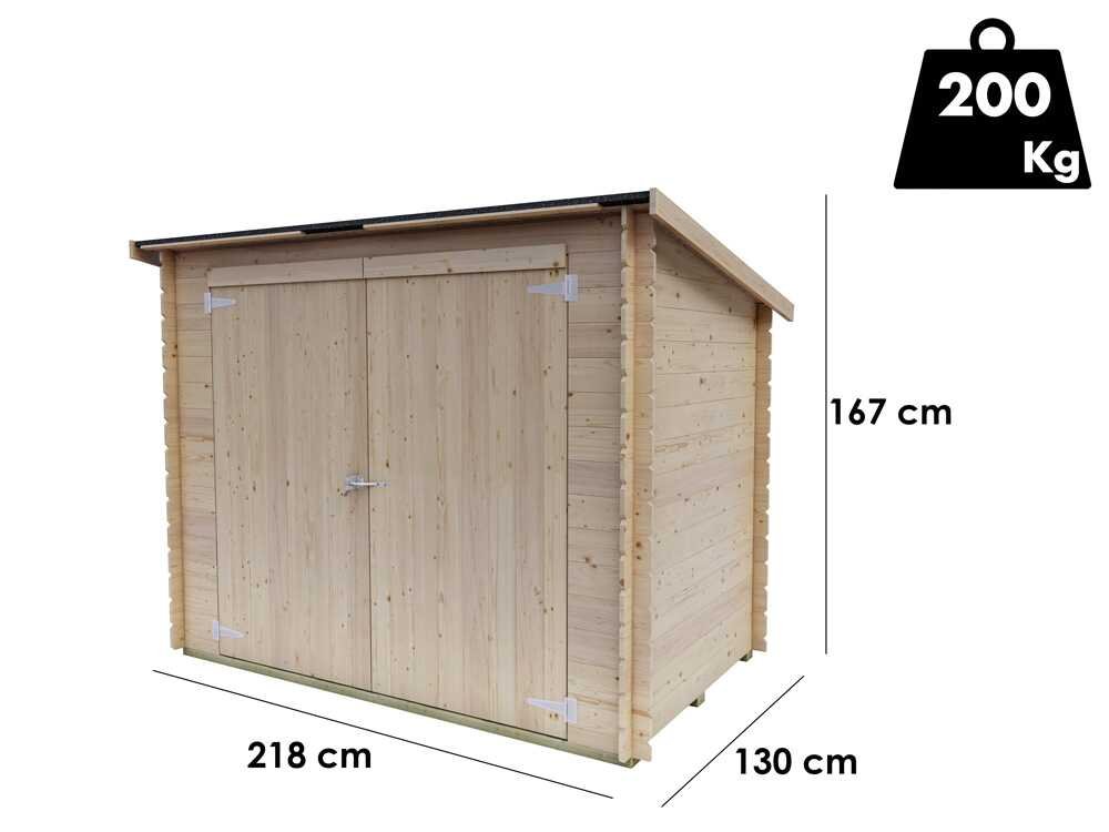 alce eureka 218x130 abri de jardin en bois toit à une pente 218x130x167 cm alce eureka 218x130 abri de jardin en bois toit à une pente 218x130x167 cm