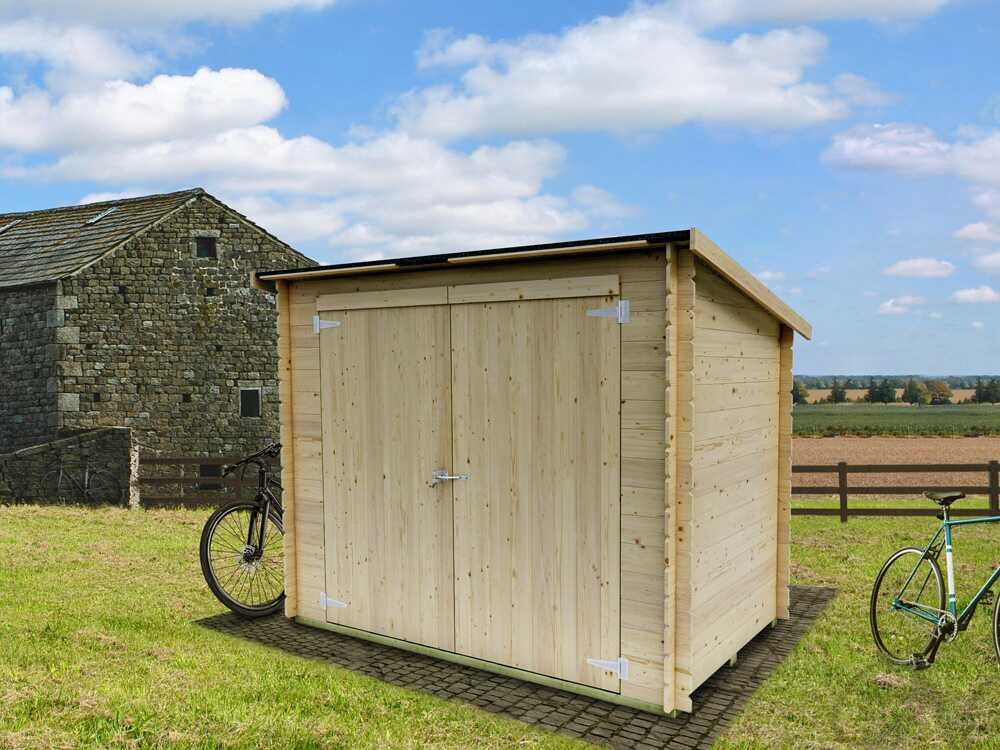 alce eureka 218x130 abri de jardin en bois toit à une pente 218x130x167 cm