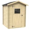 alce flavia 146x130 abri de jardin en bois avec fenêtre frontale 146x130x194 cm