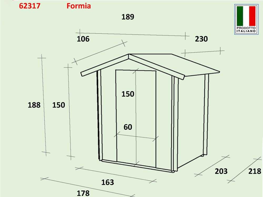 alce formia 178x218 abri de jardin en bois avec toit à deux versants 178x218x188 cm - Machines territoires alce formia 178x218 abri de jardin en bois avec toit à deux versants 178x218x188 cm