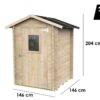 alce hobby 146x146 abri de jardin en bois avec fenêtre à l'avant 146x146x204 cm - Machines territoires alce hobby 146x146 abri de jardin en bois avec fenêtre à l'avant 146x146x204 cm