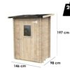 alce hobby 146x98 abri de jardin en bois avec fenêtre frontale 146x98x197 cm - Machines territoires alce hobby 146x98 abri de jardin en bois avec fenêtre frontale 146x98x197 cm