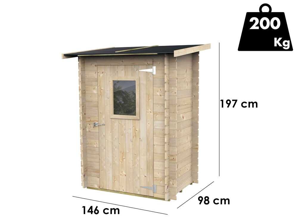 alce hobby 146x98 abri de jardin en bois avec fenêtre frontale 146x98x197 cm - Machines territoires alce hobby 146x98 abri de jardin en bois avec fenêtre frontale 146x98x197 cm