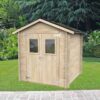 alce hobby 198x198 abri de jardin en bois avec fenêtres et porte à double battant 198x198x215 cm