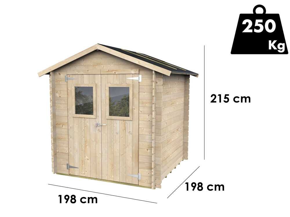 alce hobby 198x198 abri de jardin en bois avec fenêtres et porte à double battant 198x198x215 cm alce hobby 198x198 abri de jardin en bois avec fenêtres et porte à double battant 198x198x215 cm