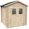alce hobby 198x198 abri de jardin en bois avec fenêtres et porte à double battant 198x198x215 cm