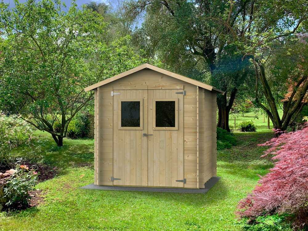 alce hobby 198x198 abri de jardin en bois avec fenêtres et porte à double battant 198x198x215 cm alce hobby 198x198 abri de jardin en bois avec fenêtres et porte à double battant 198x198x215 cm