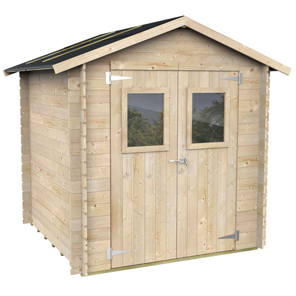alce hobby 198x198 abri de jardin en bois avec fenêtres et porte à double battant 198x198x215 cm alce hobby 198x198 abri de jardin en bois avec fenêtres et porte à double battant 198x198x215 cm