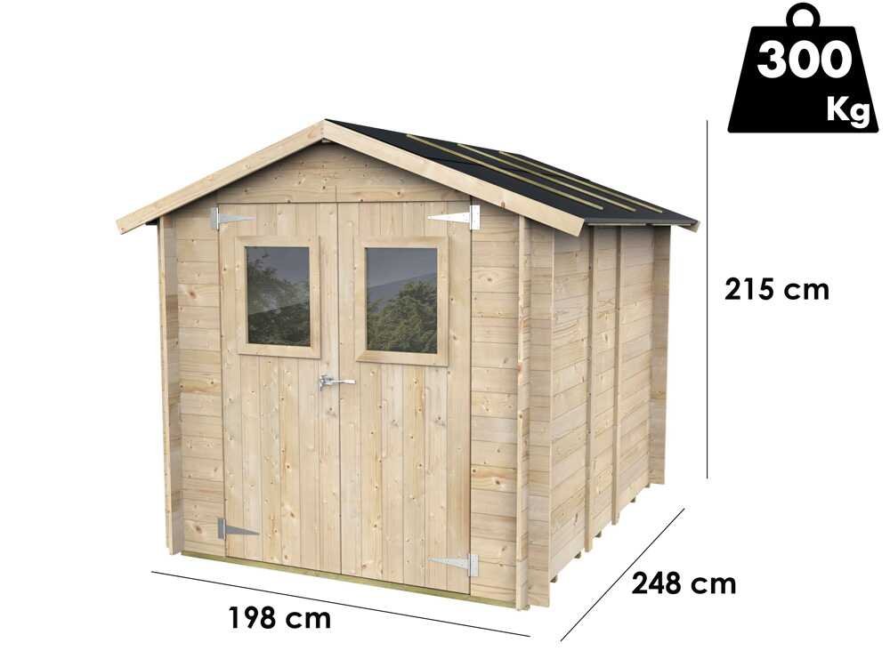 alce hobby 198x248 abri de jardin en bois avec fenêtres et porte à double battant 198x248x215 cm alce hobby 198x248 abri de jardin en bois avec fenêtres et porte à double battant 198x248x215 cm