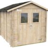 alce hobby 198x248 abri de jardin en bois avec fenêtres et porte à double battant 198x248x215 cm