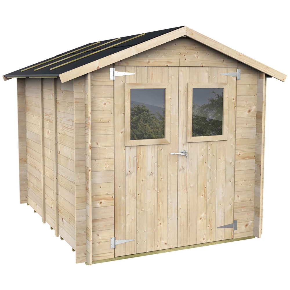 alce hobby 198x248 abri de jardin en bois avec fenêtres et porte à double battant 198x248x215 cm alce hobby 198x248 abri de jardin en bois avec fenêtres et porte à double battant 198x248x215 cm