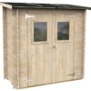 alce hobby 198x98 abri de jardin en bois avec fenêtres à l'avant 198x98x197 cm