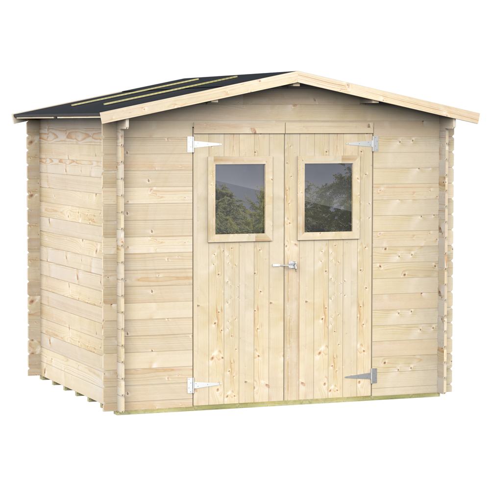 alce hobby 248x198 abri de jardin en bois avec fenêtres et porte à double battant 248x198x217 cm alce hobby 248x198 abri de jardin en bois avec fenêtres et porte à double battant 248x198x217 cm