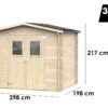alce hobby 248x198 abri de jardin en bois avec fenêtres et porte à double battant 248x198x217 cm - Machines territoires alce hobby 248x198 abri de jardin en bois avec fenêtres et porte à double battant 248x198x217 cm