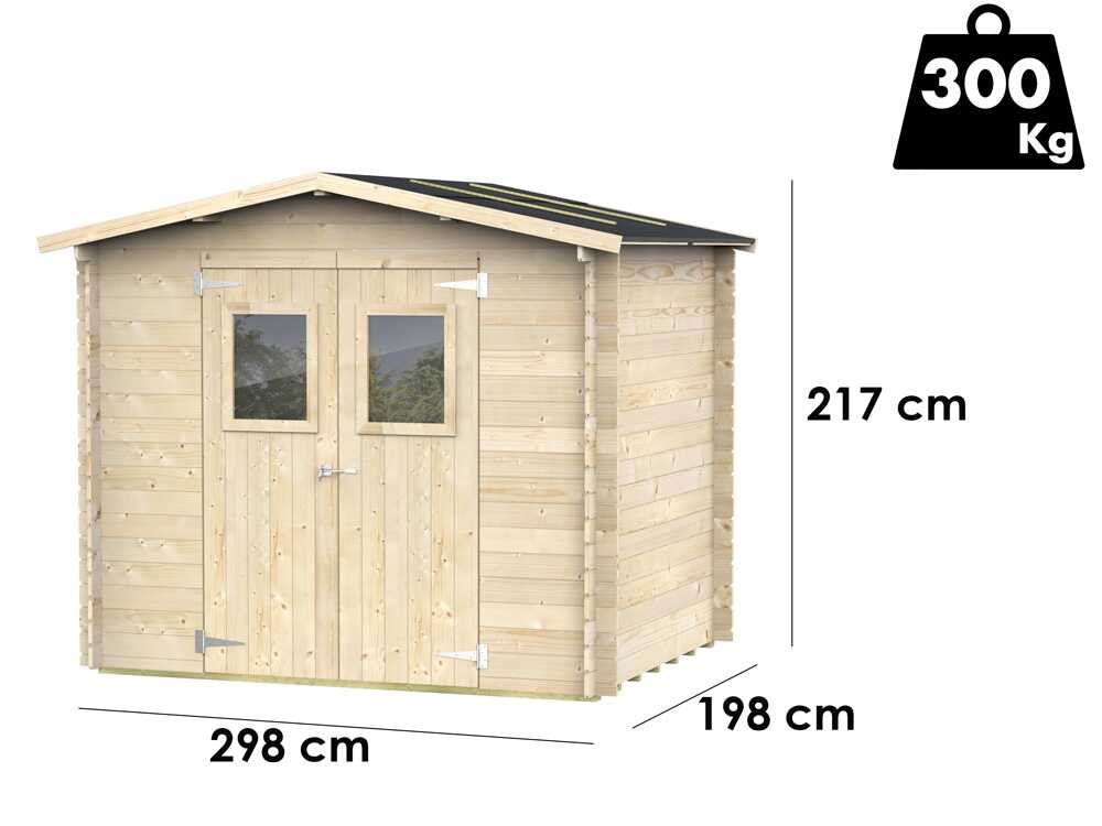 alce hobby 248x198 abri de jardin en bois avec fenêtres et porte à double battant 248x198x217 cm - Machines territoires alce hobby 248x198 abri de jardin en bois avec fenêtres et porte à double battant 248x198x217 cm