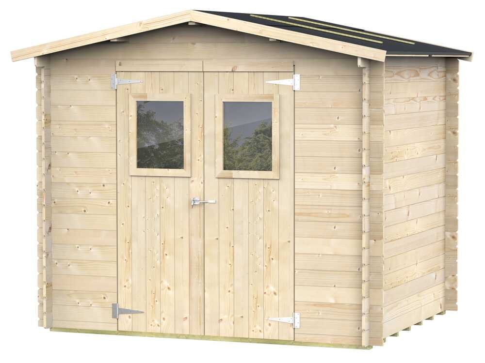alce hobby 248x198 abri de jardin en bois avec fenêtres et porte à double battant 248x198x217 cm - Machines territoires alce hobby 248x198 abri de jardin en bois avec fenêtres et porte à double battant 248x198x217 cm