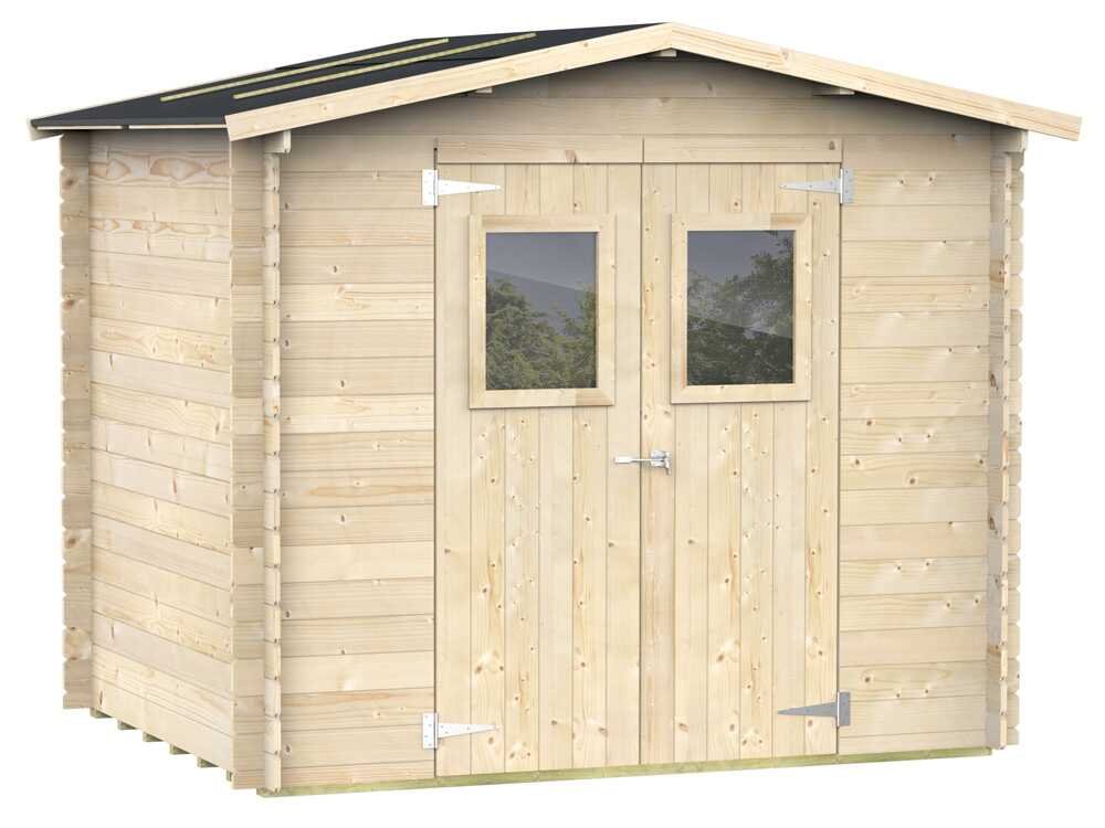 alce hobby 248x198 abri de jardin en bois avec fenêtres et porte à double battant 248x198x217 cm - Machines territoires alce hobby 248x198 abri de jardin en bois avec fenêtres et porte à double battant 248x198x217 cm