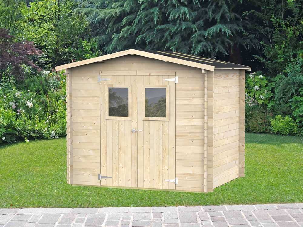 alce hobby 248x198 abri de jardin en bois avec fenêtres et porte à double battant 248x198x217 cm - Machines territoires alce hobby 248x198 abri de jardin en bois avec fenêtres et porte à double battant 248x198x217 cm