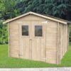 alce hobby 248x248 abri de jardin en bois avec fenêtres et porte à double battant 248x248x217 cm