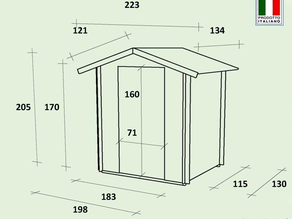 alce livia 198x130 abri de jardin en bois avec fenêtre frontale 198x130x205 cm alce livia 198x130 abri de jardin en bois avec fenêtre frontale 198x130x205 cm