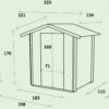 alce livia 198x130 vert abri de jardin en bois avec fenêtre frontale 198x130x205 cm - Machines territoires alce livia 198x130 vert abri de jardin en bois avec fenêtre frontale 198x130x205 cm
