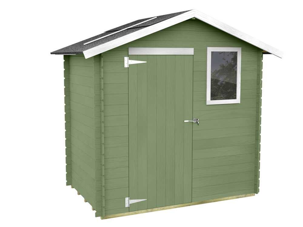 alce livia 198x130 vert abri de jardin en bois avec fenêtre frontale 198x130x205 cm - Machines territoires alce livia 198x130 vert abri de jardin en bois avec fenêtre frontale 198x130x205 cm