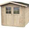 alce opera 215x180 abri de jardin à bois avec fenêtres et porte à double battant 215x180x207 cm - Machines territoires alce opera 215x180 abri de jardin à bois avec fenêtres et porte à double battant 215x180x207 cm