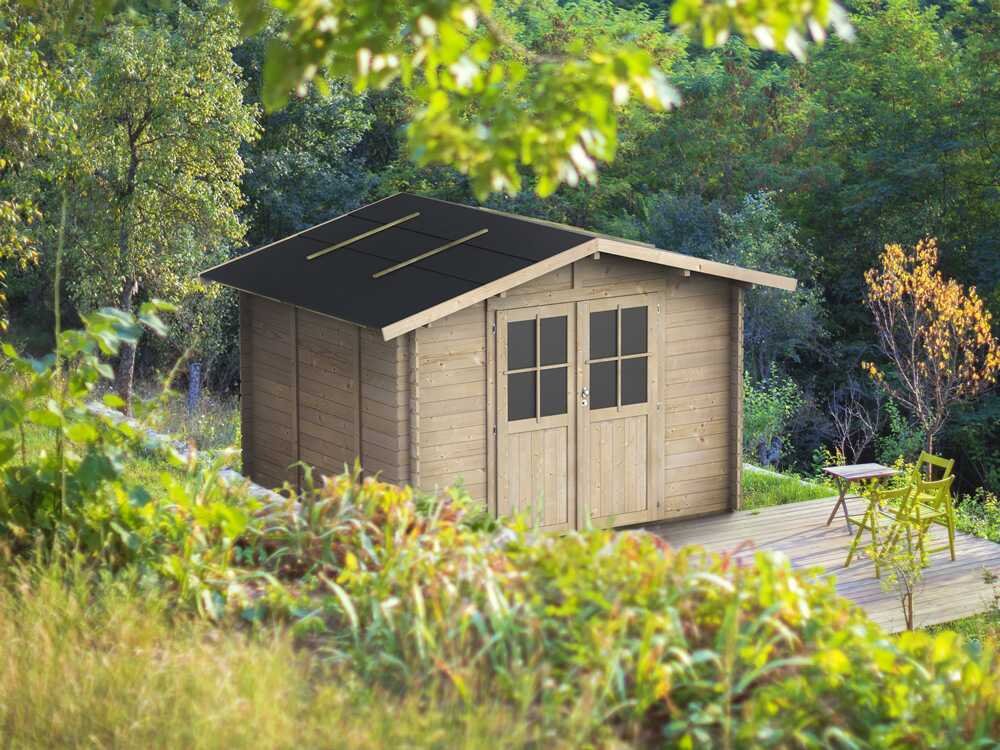 alce opera 215x180 abri de jardin à bois avec fenêtres et porte à double battant 215x180x207 cm - Machines territoires alce opera 215x180 abri de jardin à bois avec fenêtres et porte à double battant 215x180x207 cm