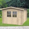 alce opera 215x250 abri de jardin à bois avec fenêtres et porte à double battant 215x250x207 cm
