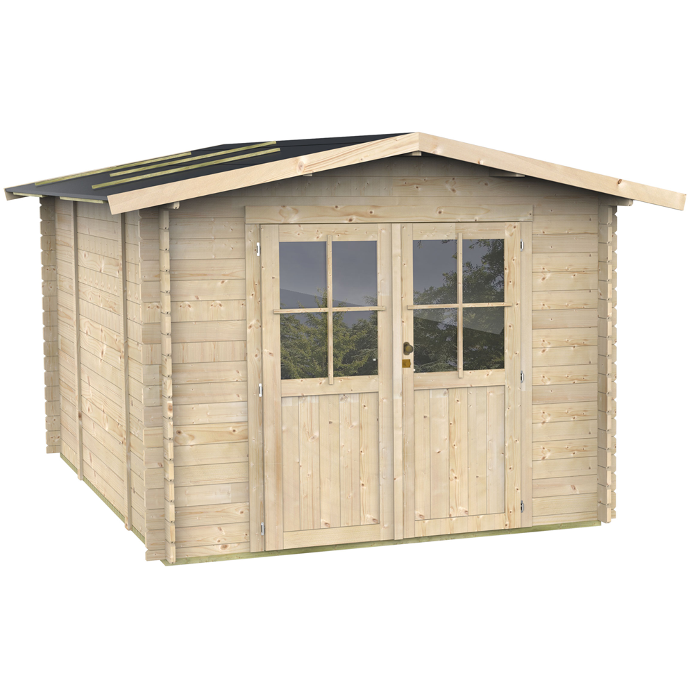 alce opera 300x250 abri de jardin à bois avec fenêtres et porte à double battant 300x250x219 cm alce opera 300x250 abri de jardin à bois avec fenêtres et porte à double battant 300x250x219 cm