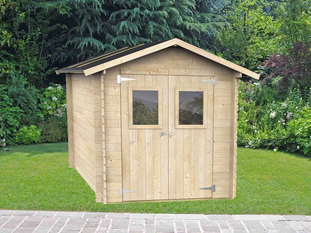 alce roby 198x198 abri de jardin en bois avec fenêtres et porte à double battant 198x198x215 cm alce roby 198x198 abri de jardin en bois avec fenêtres et porte à double battant 198x198x215 cm