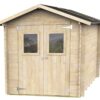 alce roby 198x198 abri de jardin en bois avec fenêtres et porte à double battant 198x198x215 cm