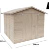 alce stefy 238x245 abri de jardin en bois 238x245x220 cm