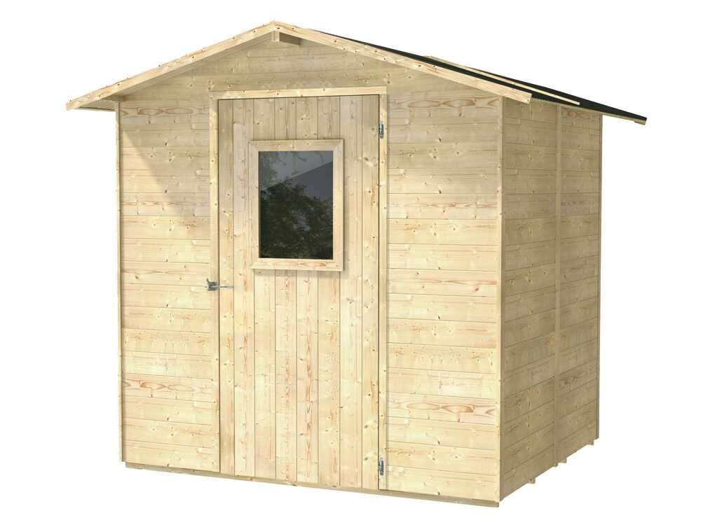 alce vaniglia 200x207 abri de jardin en bois avec fenêtre à l'avant 200x207x214 cm