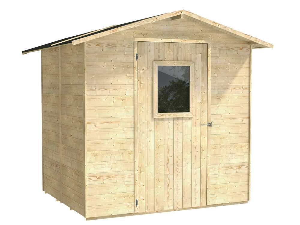 alce vaniglia 200x207 abri de jardin en bois avec fenêtre à l'avant 200x207x214 cm