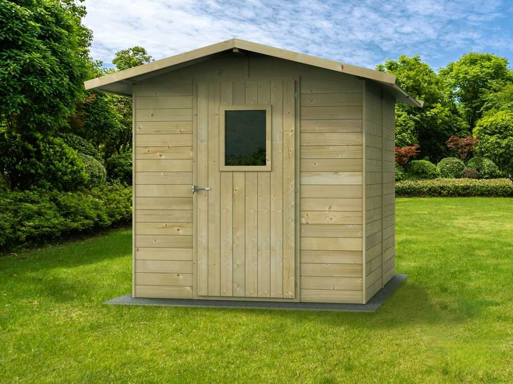 alce vaniglia 200x207 abri de jardin en bois avec fenêtre à l'avant 200x207x214 cm