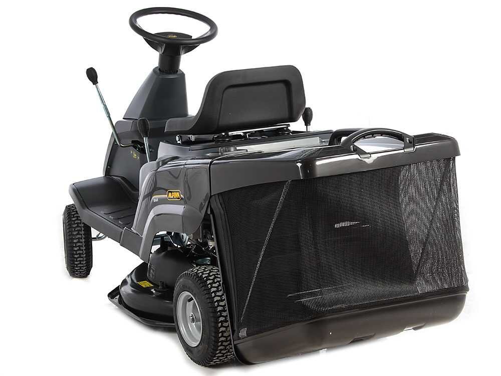alpina at2 66 qa tondeuse rider autoportée moteur 224 cm3 ramassage