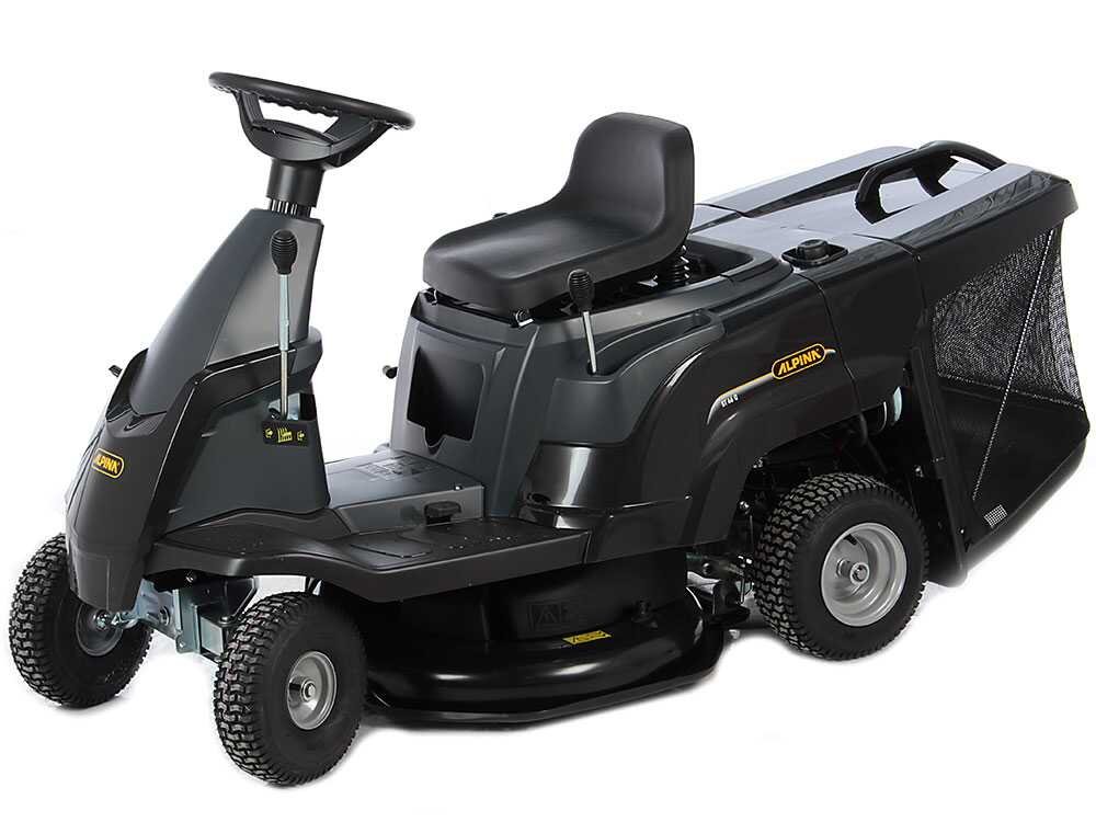 alpina at2 66 qa tondeuse rider autoportée moteur 224 cm3 ramassage