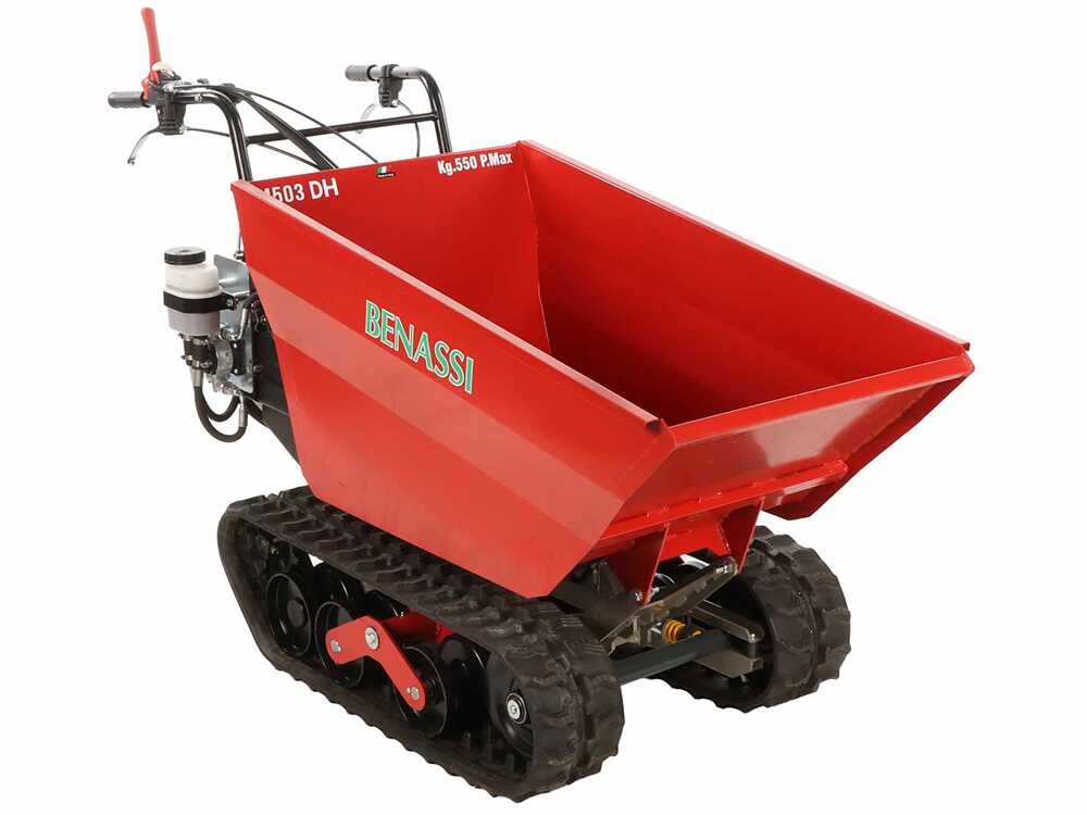 benassi m503dh brouette à chenilles benne dumper hydraulique capacité 550 kg - Machines territoires benassi m503dh brouette à chenilles benne dumper hydraulique capacité 550 kg