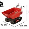 benassi m503dh brouette à chenilles benne dumper hydraulique capacité 550 kg - Machines territoires benassi m503dh brouette à chenilles benne dumper hydraulique capacité 550 kg