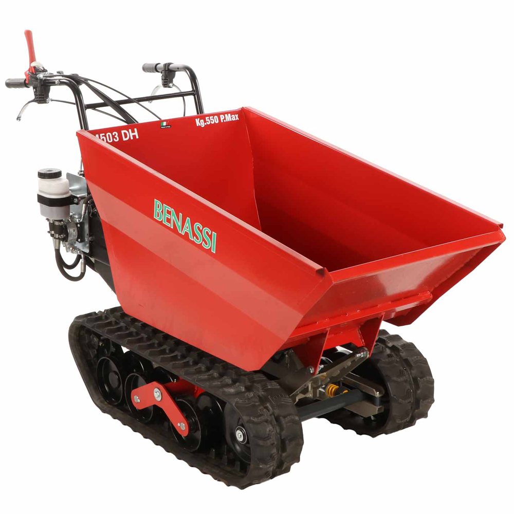 benassi m503dh brouette à chenilles benne dumper hydraulique capacité 550 kg benassi m503dh brouette à chenilles benne dumper hydraulique capacité 550 kg