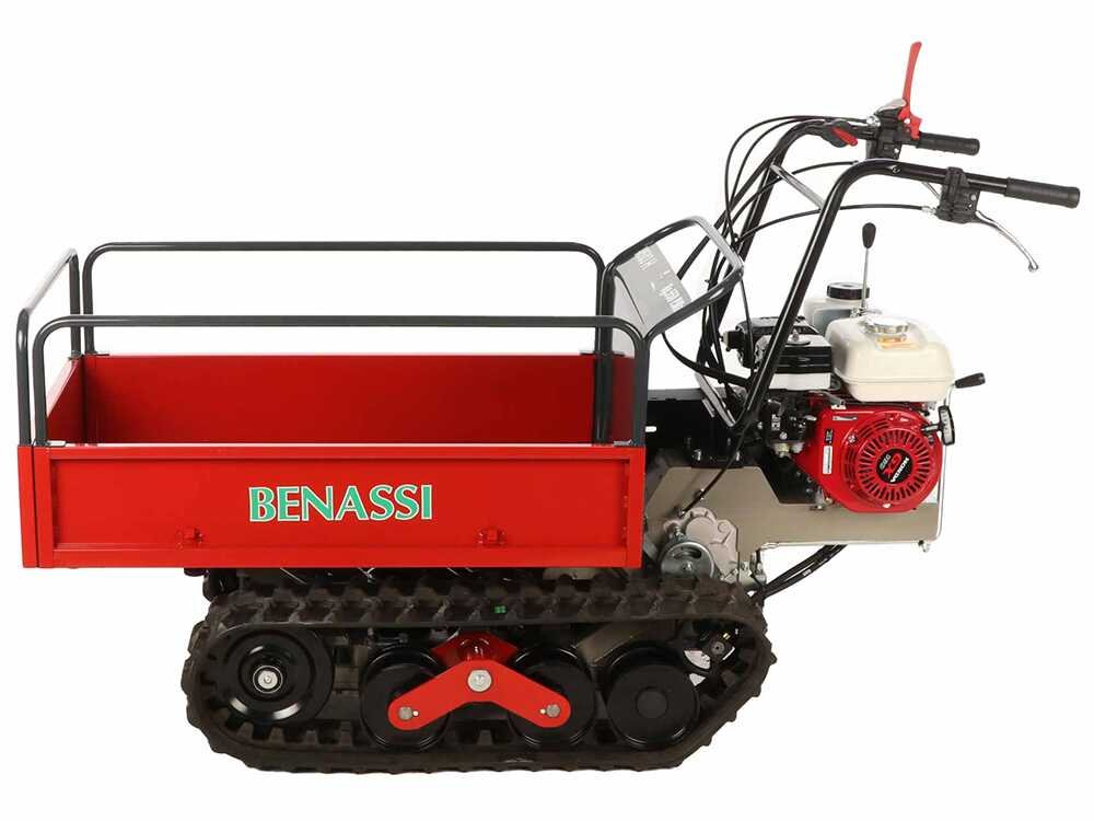 benassi m503h brouette à chenilles benne hydraulique extensible capacité 550 kg