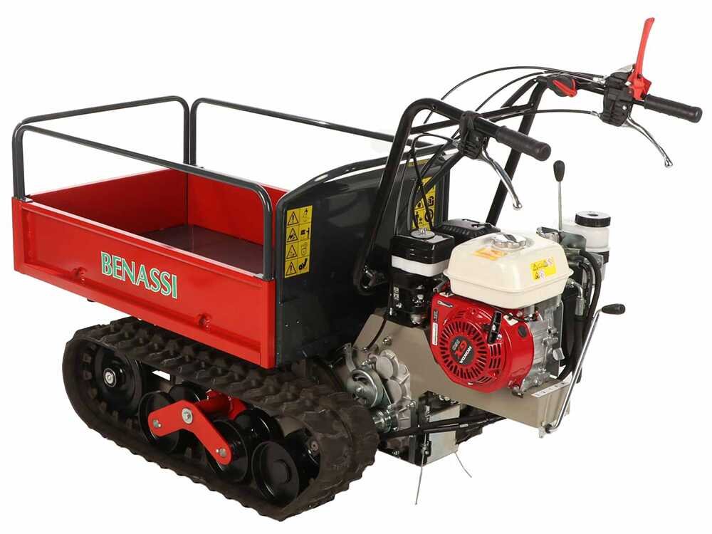 benassi m503h brouette à chenilles benne hydraulique extensible capacité 550 kg