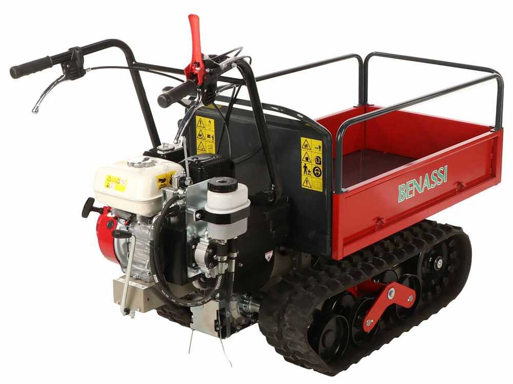 benassi m503h brouette à chenilles benne hydraulique extensible capacité 550 kg