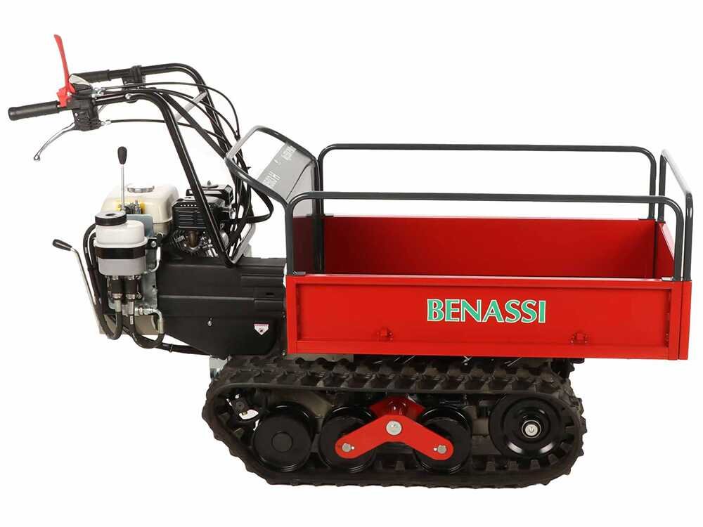 benassi m503h brouette à chenilles benne hydraulique extensible capacité 550 kg