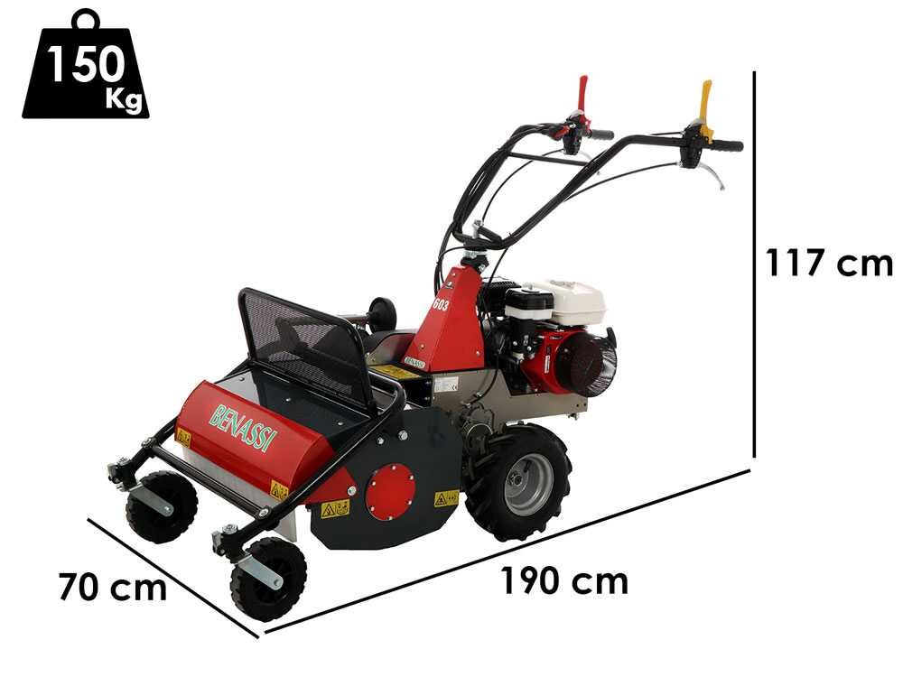 benassi t603 tondeuse débroussailleuse professionnelle à couteaux honda gx200