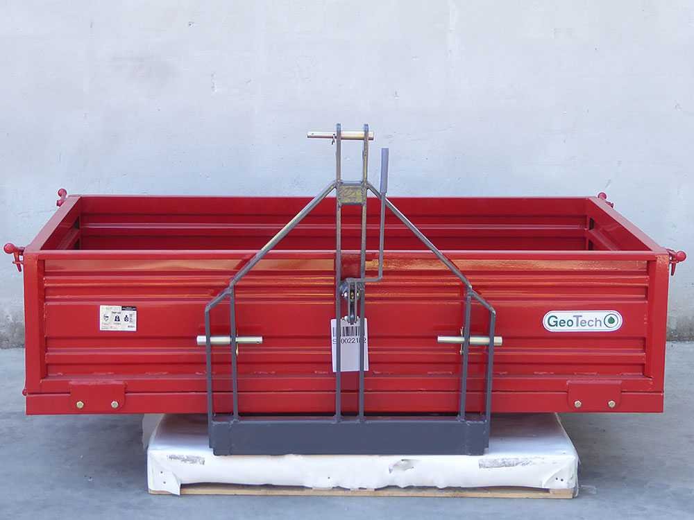 benne 3 points pour tracteur geotech trp 180 basculante 3 ridelles amovibles